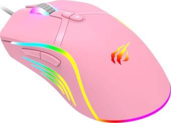 Havit Gamenote MS1026 RGB Uyumlu Pembe Gaming Oyuncu Mouse 6400DPI