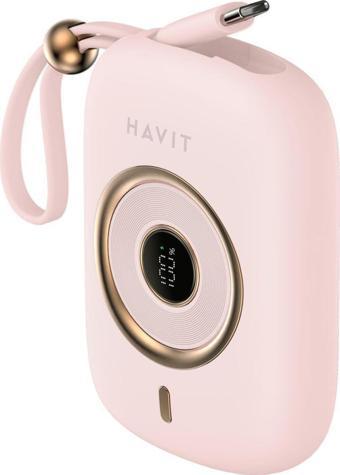 Havit PB5214 PD35W Type-C Kablo 10.000 mAh Powerbank - Led Göstegeli