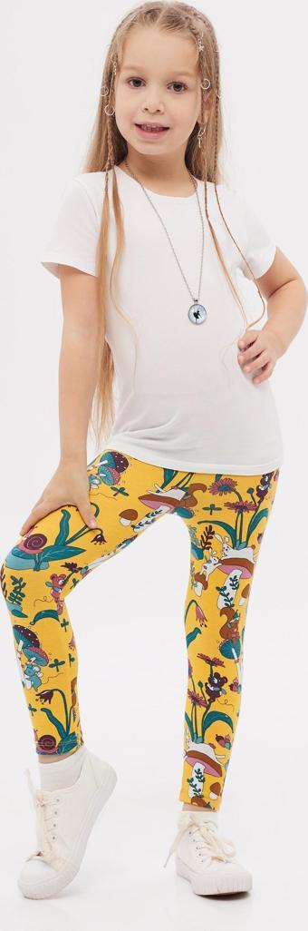 Cheerful Mushroms Kız Çocuk Yazlık Desenli Tayt