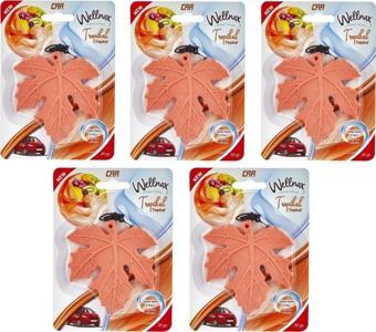 Wellnax Breeze Refresh Yaprak Desenli Araç Ferahlatıcı Tropikal Ormanlar Kokusu X5