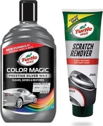 Turtle Wax Renkli Cila Gri + İnce Çizik Giderici Pasta 100 Ml