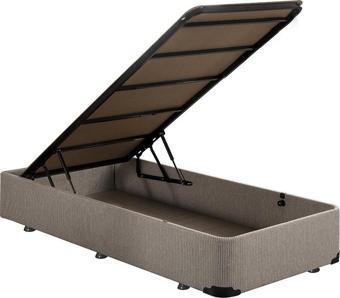 Niron Baza - 90x190 cm Tek Kişilik Sandıklı Klasik Kumaş Baza 
