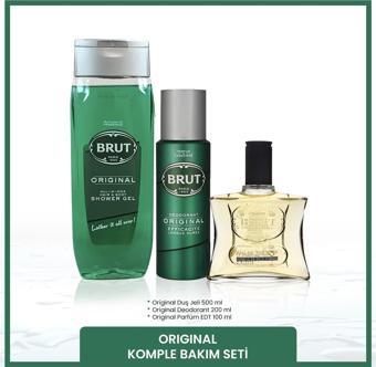 Original Erkek Bakım Seti Parfüm EDT 100 ml, Deodorant 200 ml, Duş Jeli 500 ml