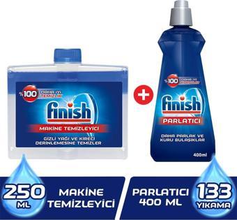 Finish Bulaşık Makinesi Temizleyici Sıvı 250 ml + Parlatıcı 400 ml