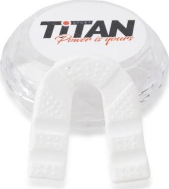 Titan Sport Silikon Dişlik Boks, Kickboks Muay Beyaz Dişlik + Saklama Kabı