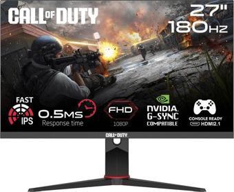 GAMEON Call Of Duty 27" FHD 180Hz, 0,5ms, Pivot, FastIPS, HDMI 2.1, PS5 Uyumlu Siyah Oyuncu Monitörü