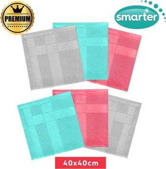 SMARTER PREMİUM 6LI MİKROFİBER TEMİZLİK BEZİ (40x40)