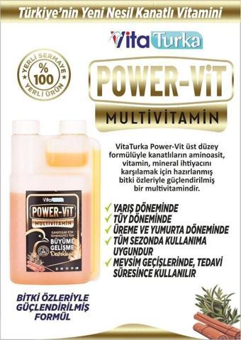 Vita Turka Pover Vit 500 ML - Yaris - Üreme - Tüy - Gelişim Vitamini