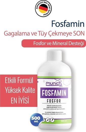 Munich Vet Fosfamin Gagalama Ve Tüy Çekmeye Problemi Ürünü 500 Ml