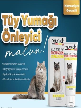 Munich Vet Memnuniyet Garantili Malt Pasta 100 Gr. - Kediler Için Tüy Yumağını Önleyici Macun