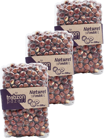 Trabzon Yöresel Çiğ Fındık Içi 3x500 gr