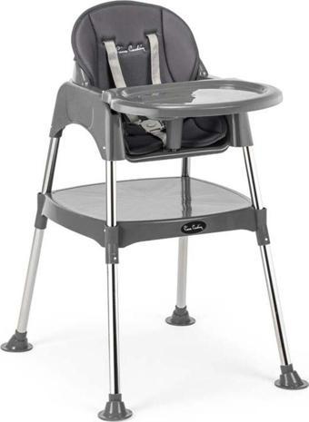 Pierre Cardin Cookie Silver 3 In 1 Mama Sandalyesi Çalışma Masalı Antrasit