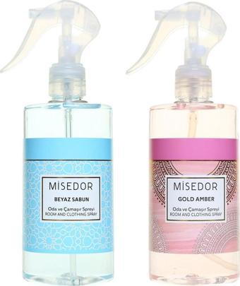 Misedor 2 Li Set Beyaz Sabun Ve Gold Amber Oda Kokusu 330 Ml