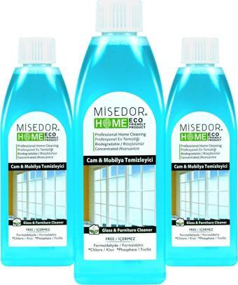 Misedor 3 Lü Set Doğal Cam Ve Mobilya Temizleyici 400 Ml