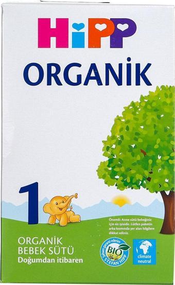 HiPP 1 Organik Bebek Sütü 600 gr 0+ Ay