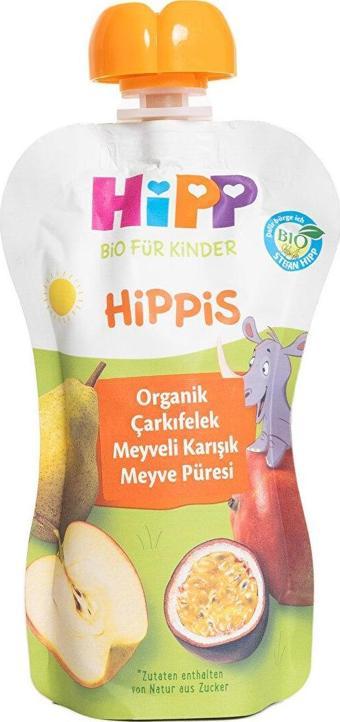 HiPP Organik Çarkıfelek Meyveli Karışık Meyve Püresi 100gr