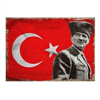 Bedeko Atatürk Ve Bayrak Art Mdf Poster