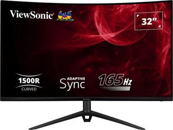 ViewSonic 32 VX3218-PC-MHDJ FULLHD 1MS 165Hz  AMD FREESYNC PREMIUM CURVE YÜKSEKLİK AYARLI GAMING MONİTÖR