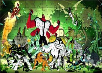 Tablomega Ahşap Mdf Puzzle Yapboz Ben 10 Benten 120 Parça 25*35 Cm