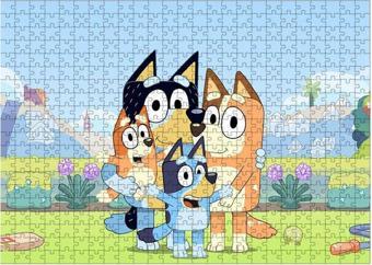 Tablomega Ahşap Mdf Puzzle Yapboz Bluey 500 Parça 50*70 Cm