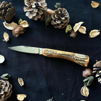 Sürmene El Yapımı Geyik Boynuzundan Çelik çakı SRM1015