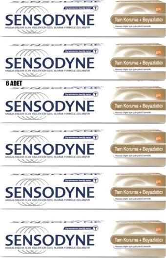 Sensodyne Tam Koruma Ve Beyazlatıcı Hassas Dişler Için 50Ml 6 Adet