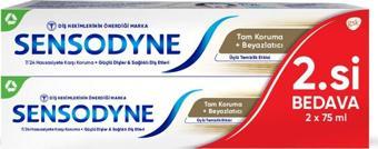 Sensodyne Tam Koruma+ Beyazlatıcı 2 X 75 Ml Diş Macunu 2.Si Bedava