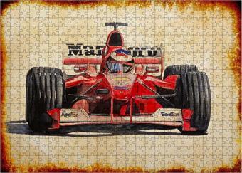 Bedeko Ahşap Mdf Puzzle Yapboz Formula 1 Marlboro 500 Parça 50*70 Cm