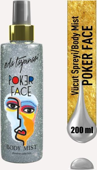 Poker Face Simli Body Mist Vücut Spreyi - 200 ML