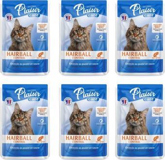 Plaisir Care 85Gr Pouch Hairball Control - Tüy yumağı Kontrol 6Adet Yaş Kedi Maması