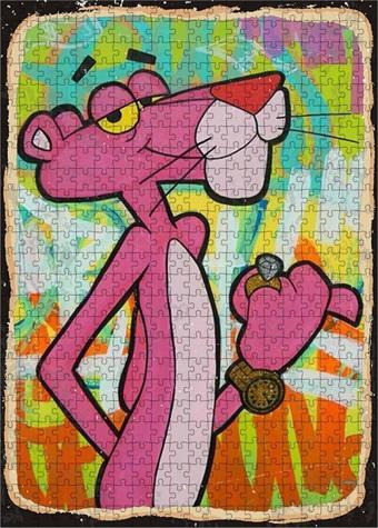 Bedeko Ahşap Mdf Puzzle Yapboz Pembe Panter 500 Parça 50*70 Cm