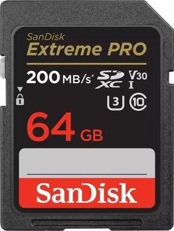 SanDisk Extreme Pro 64gb 200mb/s Sdxc Hafıza Kartı