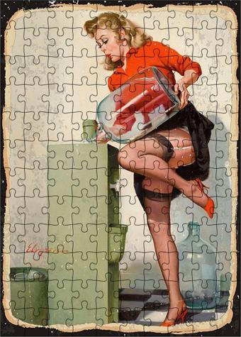 Bedeko Ahşap Mdf Puzzle Yapboz Seksi Sarışın