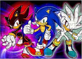 Tablomega Ahşap Mdf Puzzle Yapboz Sonic 120 Parça 25*35 Cm