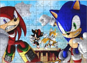 Tablomega Ahşap Mdf Puzzle Yapboz Sonic Rivals 120 Parça 25*35 Cm