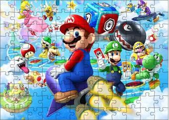 Bedeko Ahşap Mdf Puzzle Yapboz Süper Mario 120 Parça 25*35 Cm