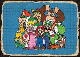 Tablomega Ahşap Mdf Puzzle Yapboz Süper Mario Ekibi 500 Parça 50*70 Cm