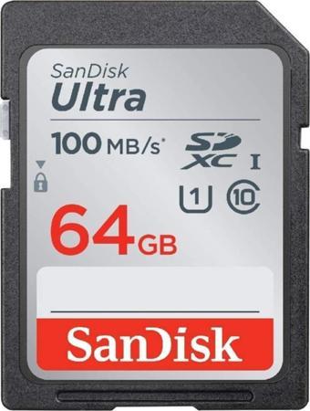 SanDisk Ultra 64gb 100mb/s Sdxc Hafıza Kartı Sdsdunr-064g-gn3ın