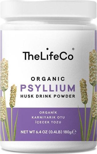 TheLifeCo Organik Psyllium - Karnıyarık Otu İçecek Tozu 180 g