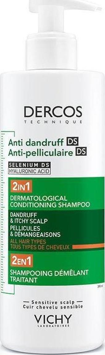 Vichy Dercos 2’si 1 Arada Kepek Karşıtı ve Nemlendirici Şampuan 390 ml