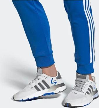 Adidas Nite Jogger Erkek Beyaz Mavi Spor Ayakkabı
