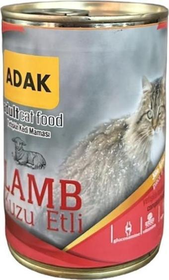 Adak Kuzu Etli Yetişkin Kedi Maması Konservesi 415GR x 24 Adet