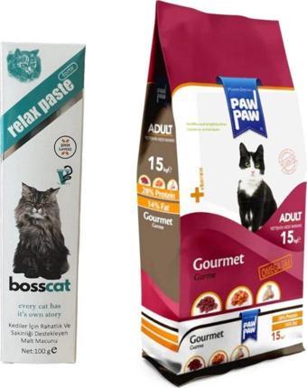 Paw Paw Gourmet Yetişkin Kedi Maması 15 kg + Relax Malt Macunu