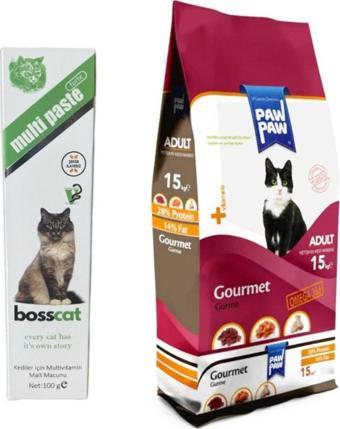 Paw Paw Gurme Yetişkin Kedi Maması 15 kg + Multi Vitamin Malt