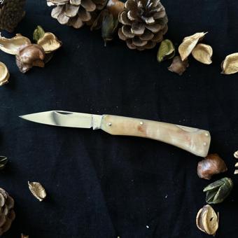 Sürmene El Yapımı Yaban Dağ Koçu Boynuzundan Çelik Çakı SRM2004