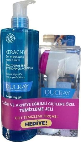 DUCRAY Keracnyl Gel Moussant 400 ml FIRÇA HEDİYELİ