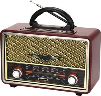 Retro Nostaljik Radyo Bluetooth Hoparlör Usb Tf Aux Bt5.0 Versiyon Ut-156bt