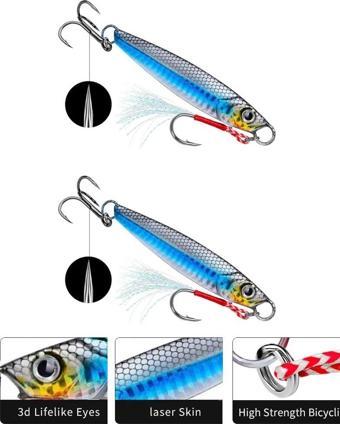 Jig Yem 2 Adet Rapala Lures Yapay Yem Suni yem 21Gr 7cm Lrf Spin Avı Yem Asist KancalıYem