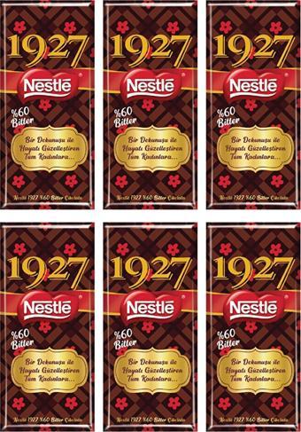 Nestle 1927 Bitter Tablet Çikolata 65 gr x 6 Adet 