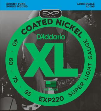 EXP220 BAS GİTAR TEL SETİ, 40-95, COATED NICKEL, SUPER LI